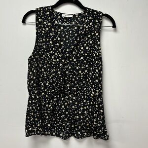 PLEIONE sleeveless blouse with flowers size XS